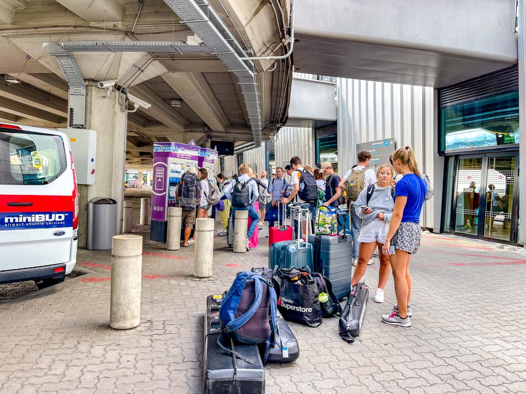 ticket and bus station budapest airport budapest hungary - laugh travel eat