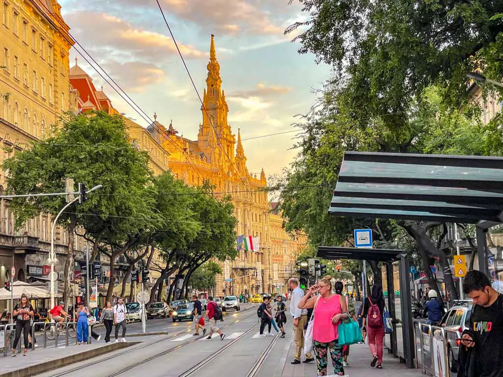 tram station budapest hungary - laugh travel eat