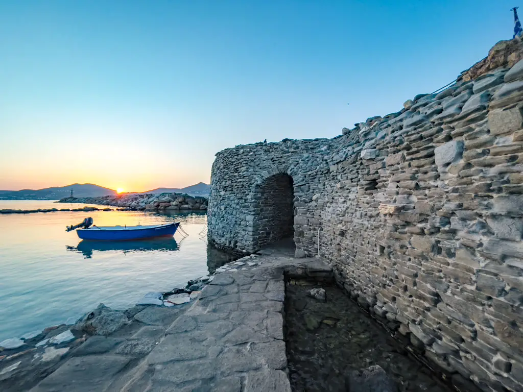 venetian castle naoussa Paros greece - laugh travel eat