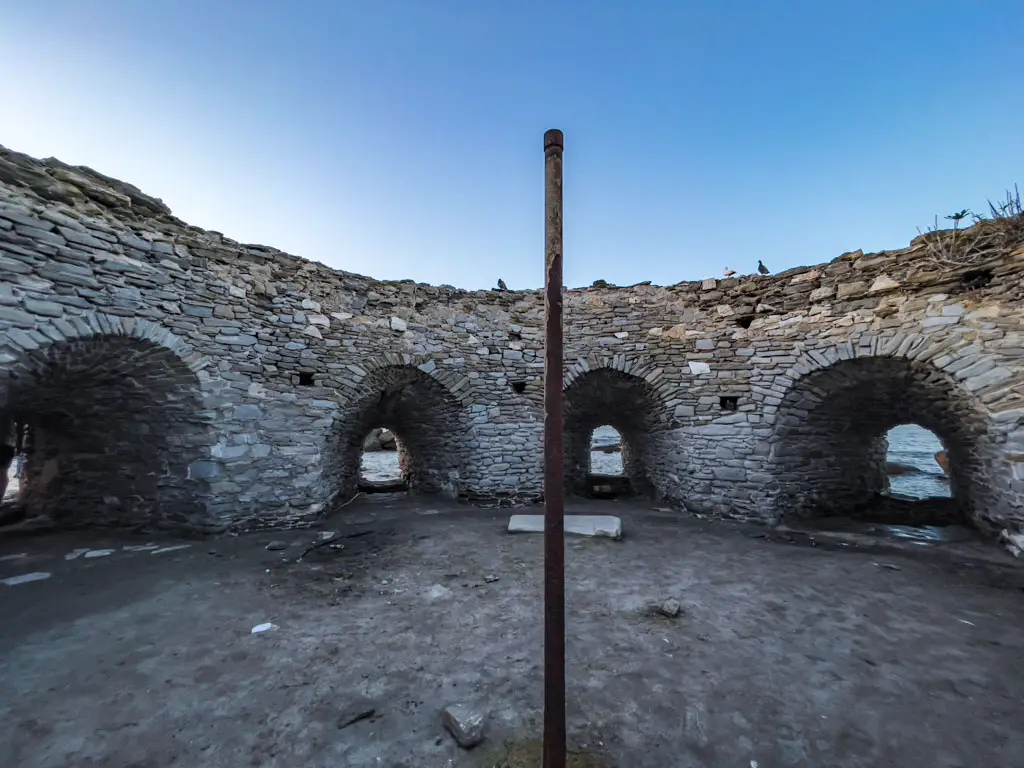 venetian castle naoussa Paros greece - laugh travel eat