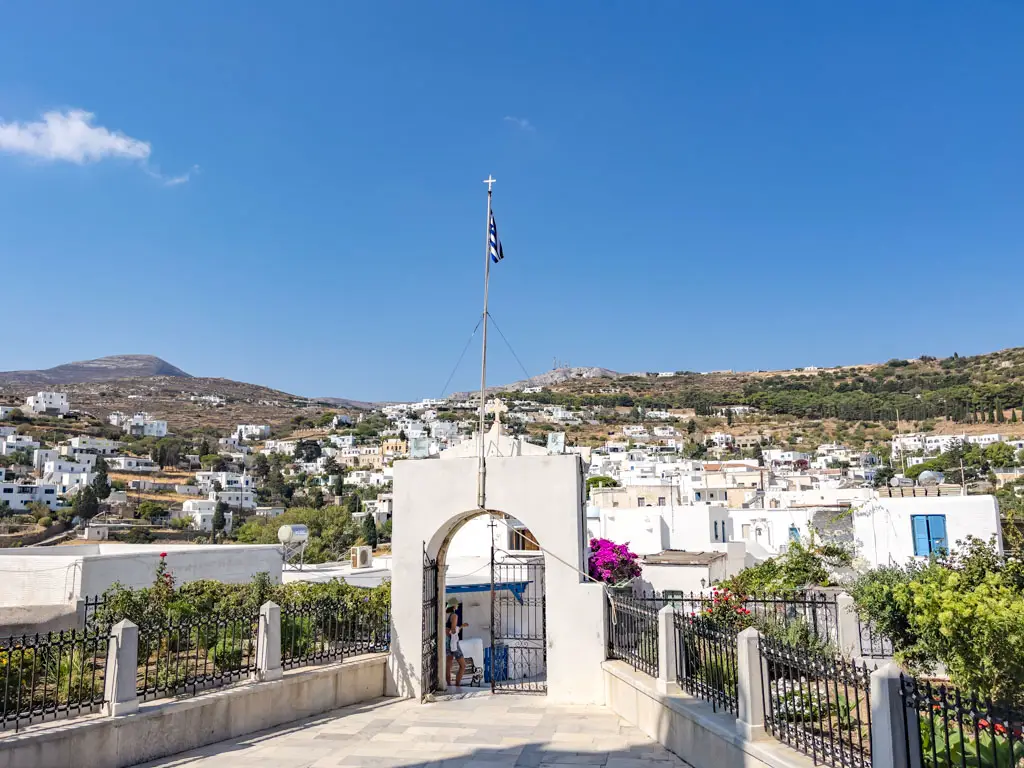 view from church lefkes Paros greece - laugh travel eat