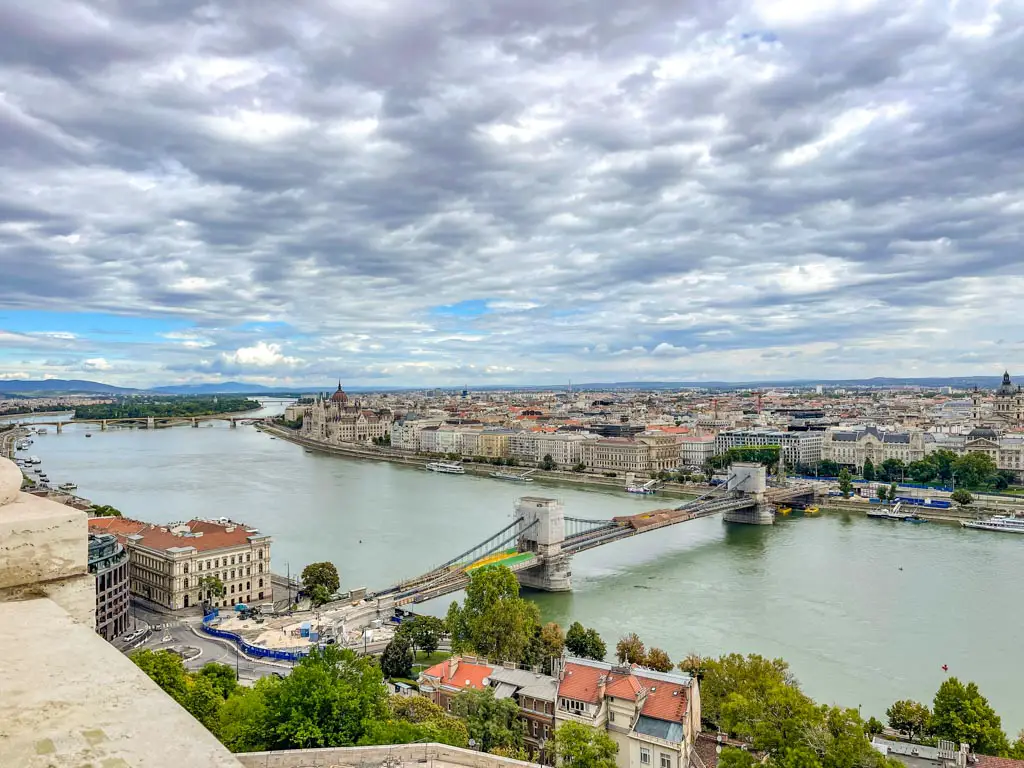 view from the dome hungarian national gallery buda castle complex budapest hungary - laugh travel eat