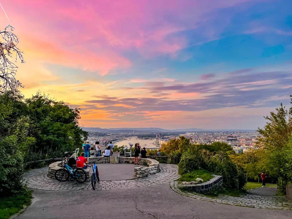 viewpoint gellert hill buda budapest hungary - laugh travel eat