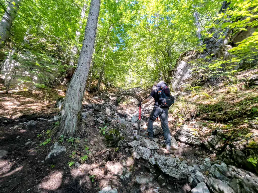 Gortsia Trail Start to Refuge of Petrostrouga mount olympus litochoro greece - laugh travel eat