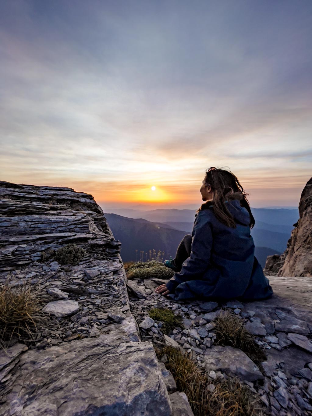 me sunset olympus litochoro greece - laugh travel eat