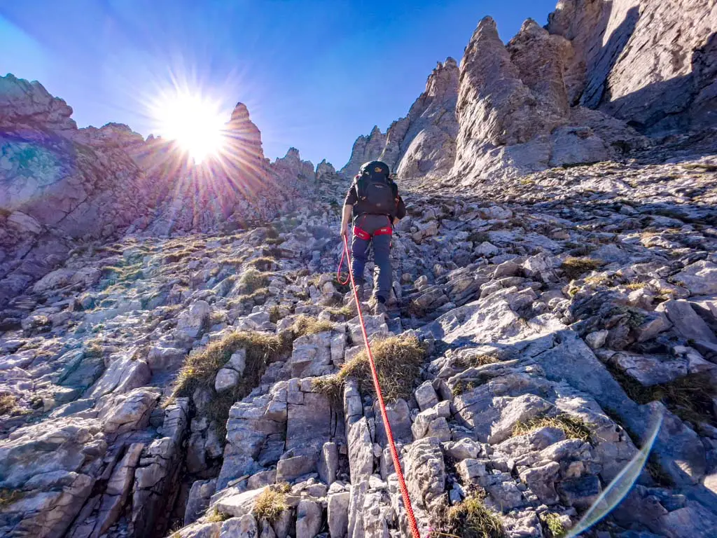 mytikas ascent Chondronmesorachi Ridge mount olympus litochoro greece - laugh travel eat