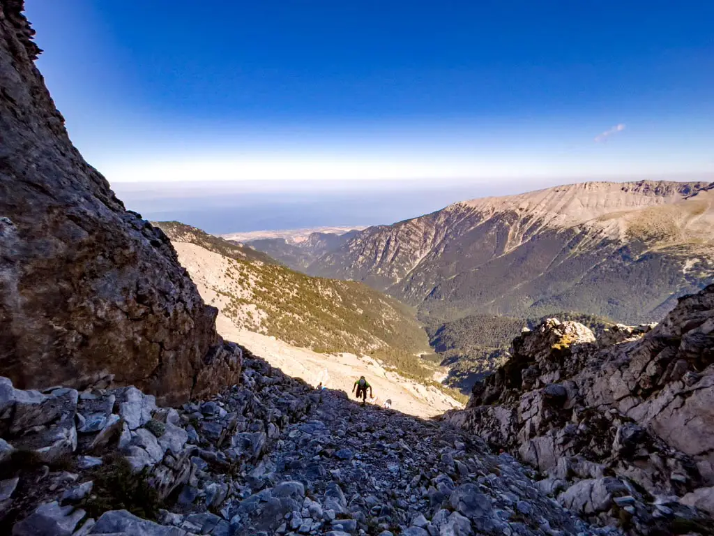 mytikas ascent Chondronmesorachi Ridge mount olympus litochoro greece - laugh travel eat