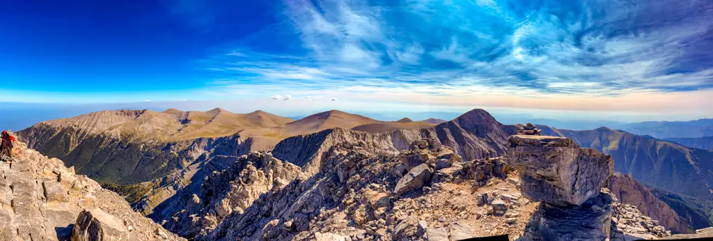 panorama mytikas mount olympus litochoro greece - laugh travel eat