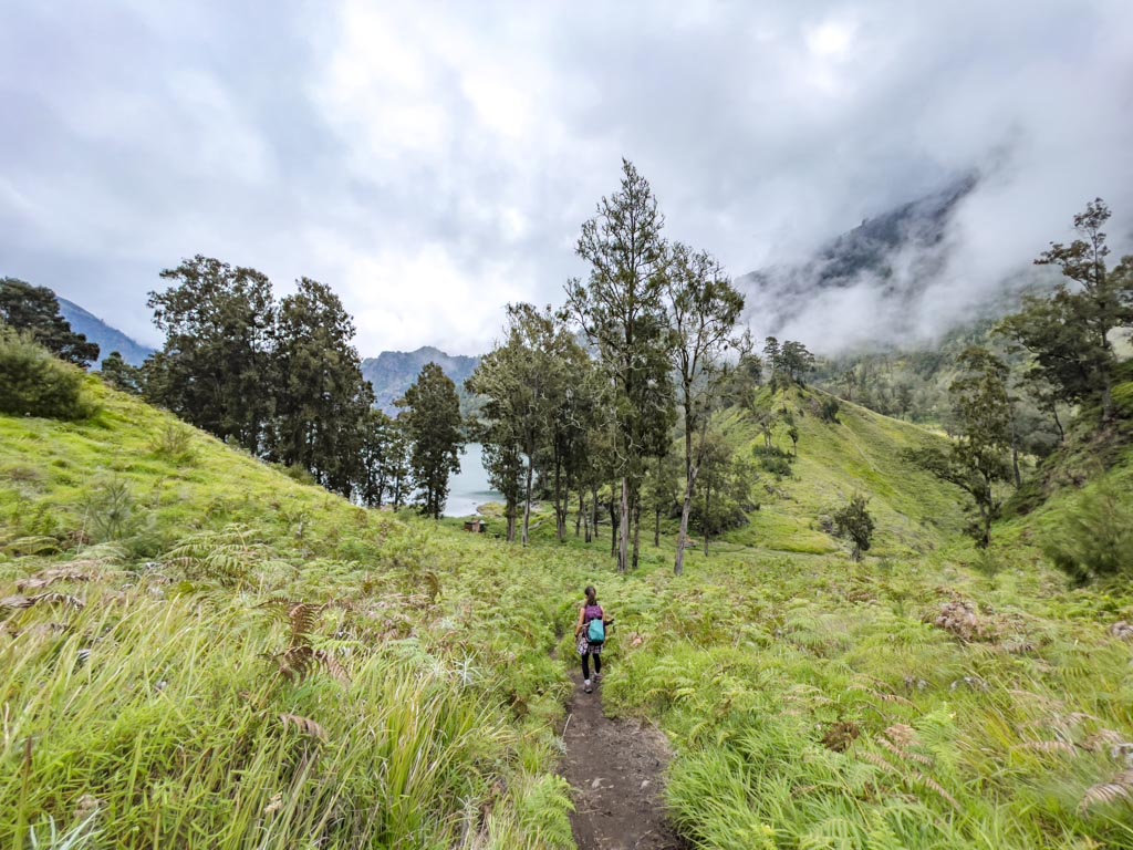 campsite sembalun to crater lake mount rinjani trek lombok indonesia - laugh travel eat
