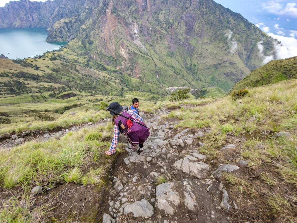 campsite sembalun to crater lake mount rinjani trek lombok indonesia - laugh travel eat