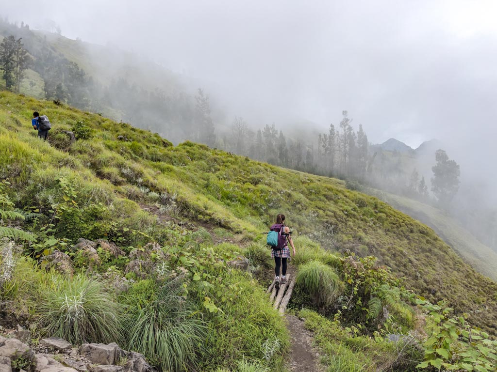 campsite sembalun to crater lake mount rinjani trek lombok indonesia - laugh travel eat