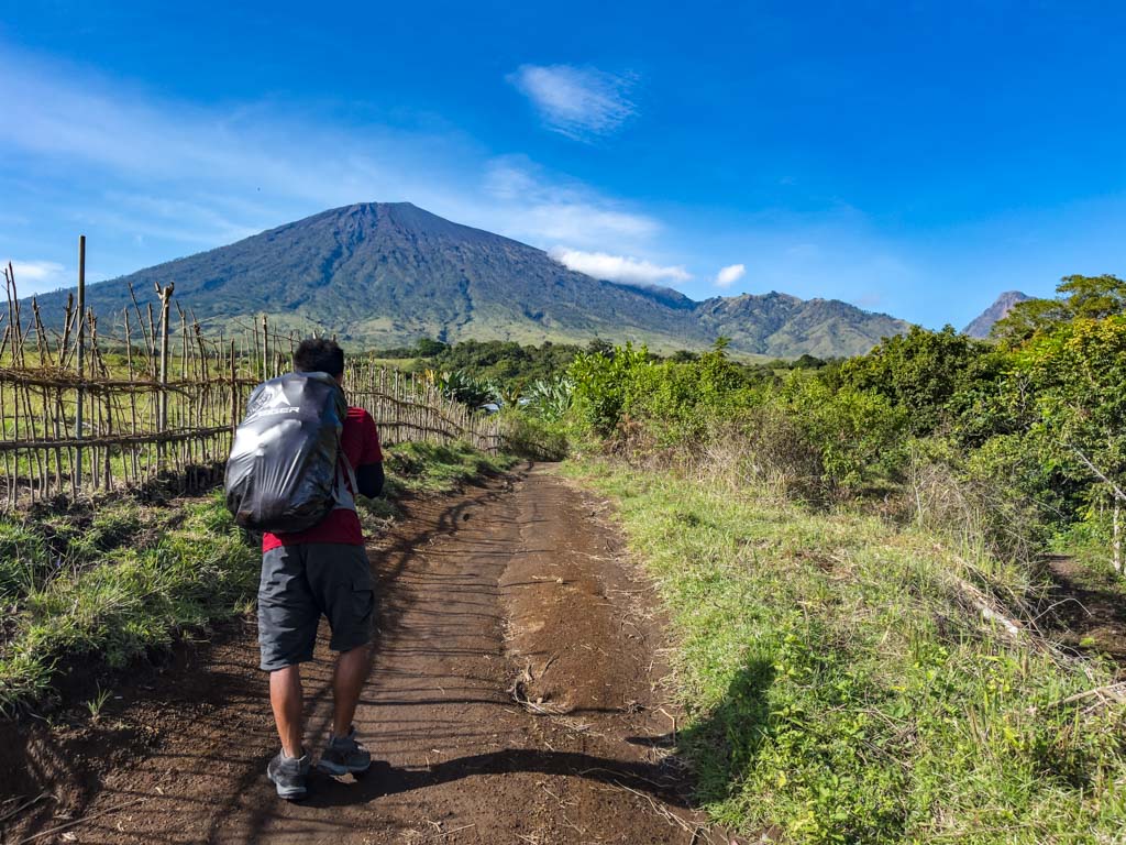 entrance to bridge sembalun route mount rinjani trek lombok indonesia - laugh travel eat