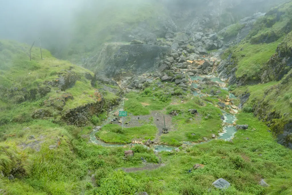 hot spring near crater lake mount rinjani trek lombok indonesia - laugh travel eat