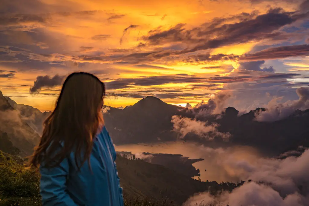 me and sunset campsite sembalun route mount rinjani trek lombok indonesia - laugh travel eat