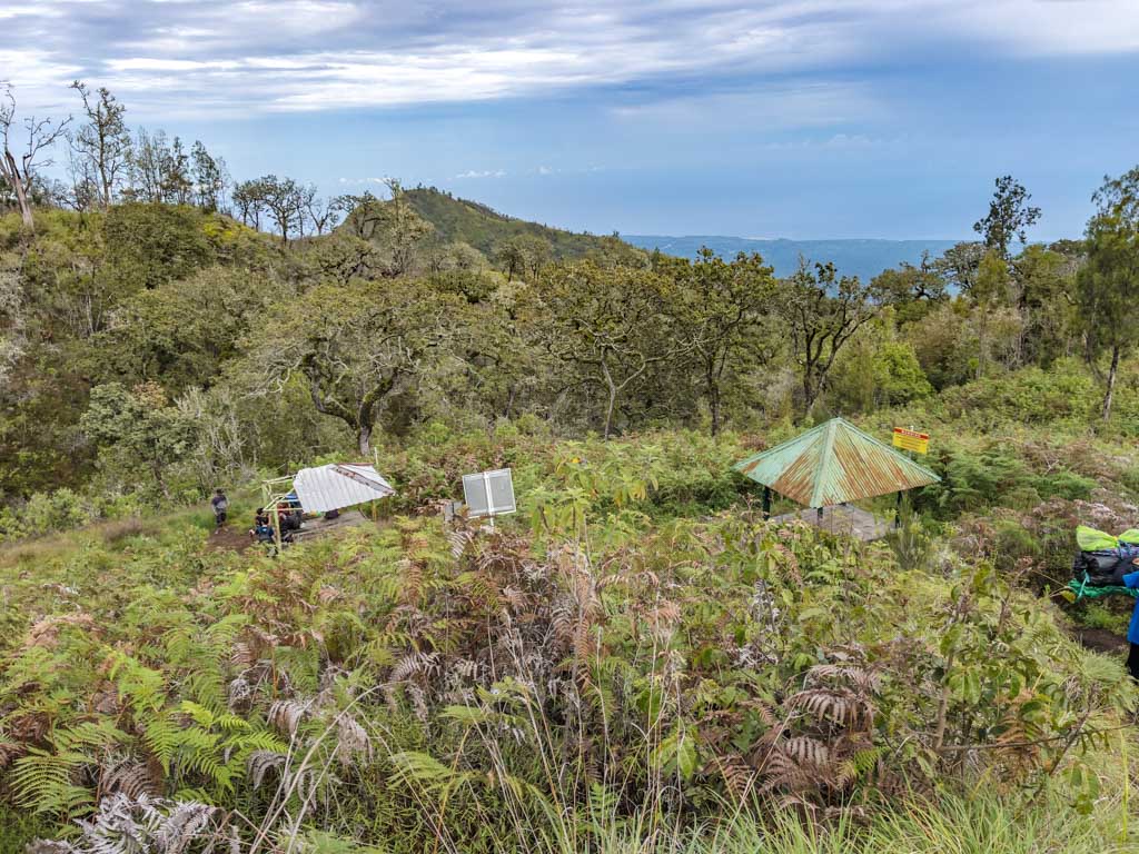 view of bali senaru route campsite mount rinjani trek lombok indonesia - laugh travel eat