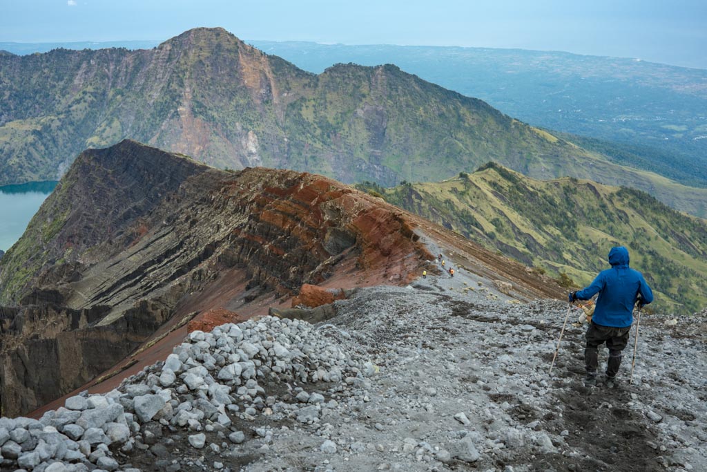summit back to campsite mount rinjani trek lombok indonesia - laugh travel eat