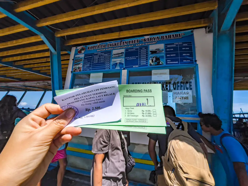 tickets bangsal pier lombok indonesia - laugh travel eat