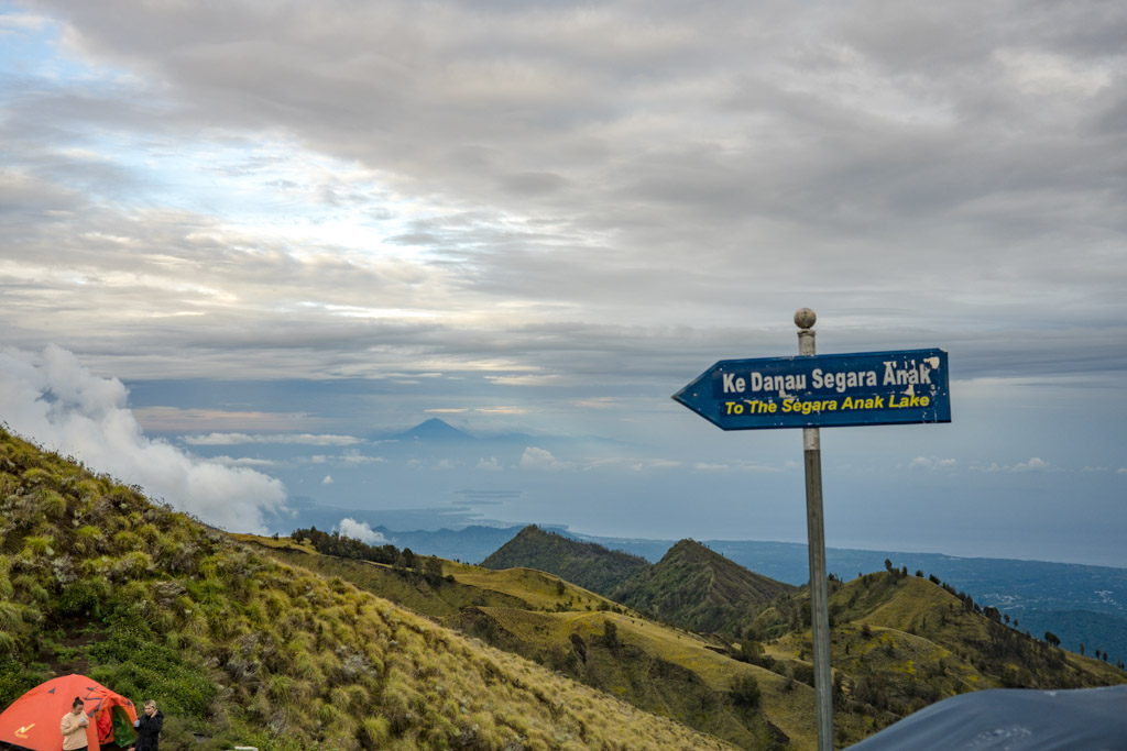 view of bali senaru route campsite mount rinjani trek lombok indonesia - laugh travel eat