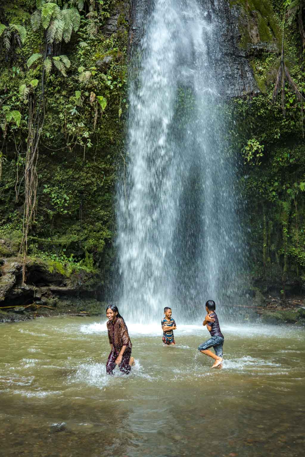 Benang Stokel waterfall Lombok indonesia - laugh travel eat