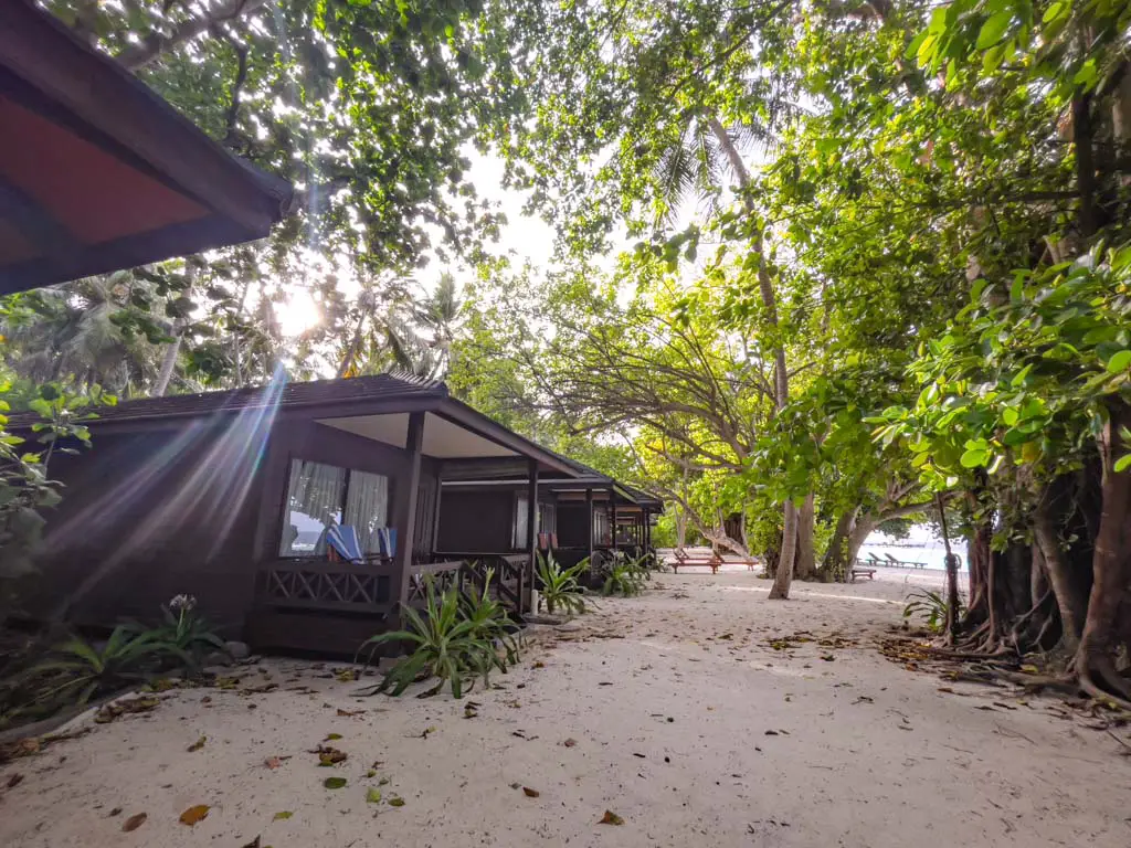 beach huts royal island Maldives - laugh travel eat