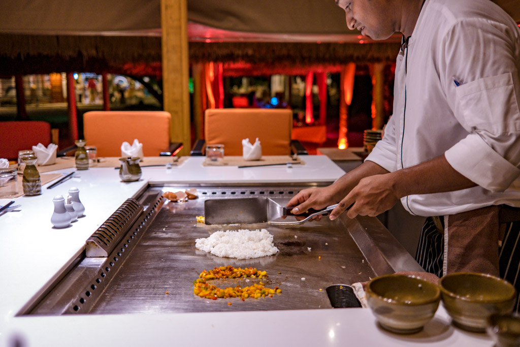 teppanyaki restaurant Villa Park Sun Island Maldives - laugh travel eatteppanyaki restaurant Villa Park Sun Island Maldives - laugh travel eat