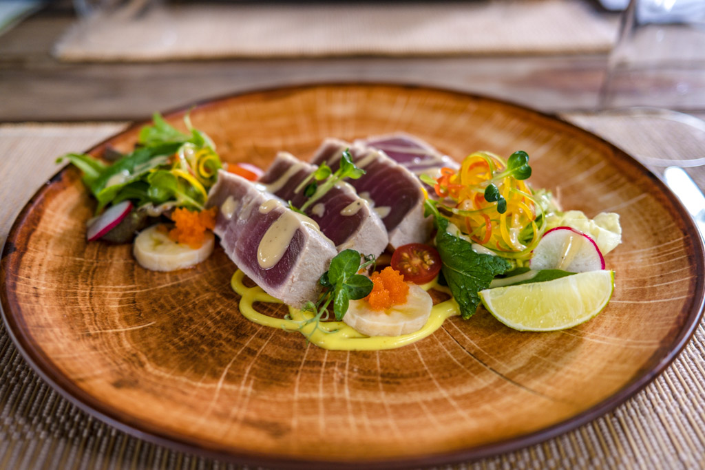 tuna salad Zero Restaurant Villa Park Sun Island Maldives - laugh travel eat
