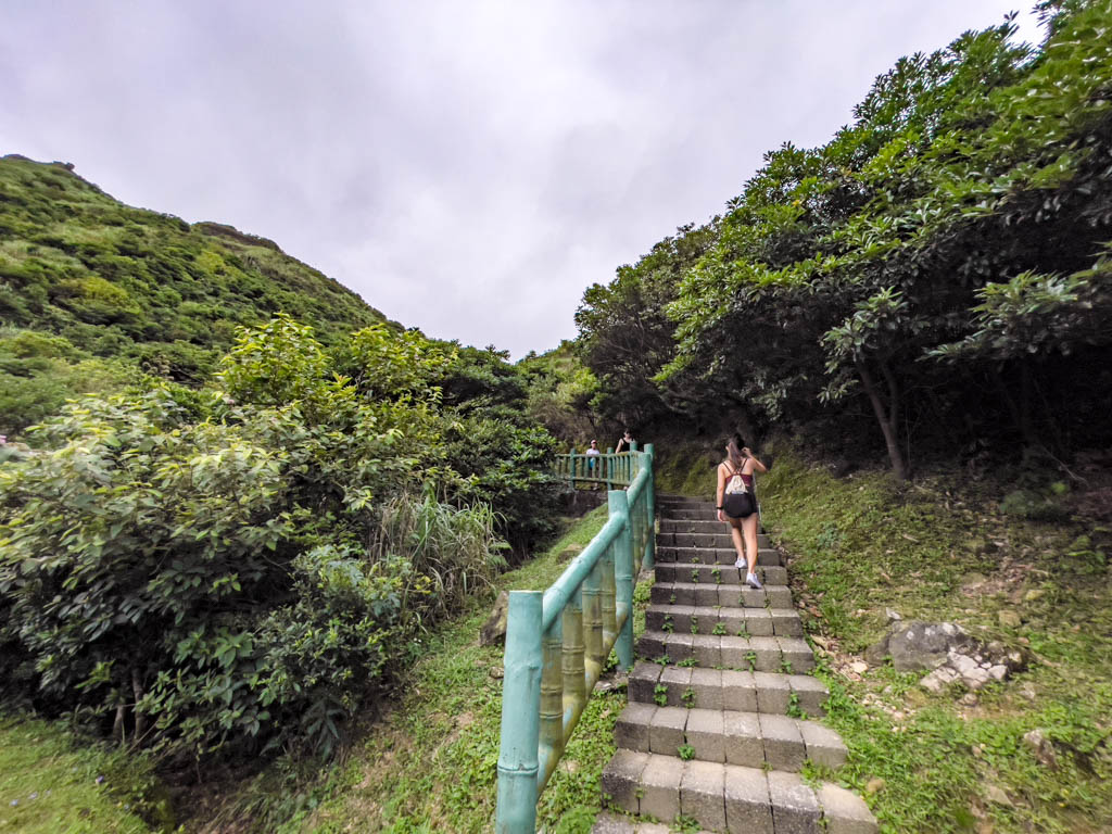 first section of stairs teapot mountain hike taiwan - laugh travel eat