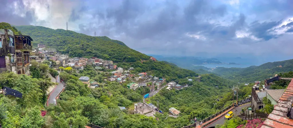 panorama jiufen old street taipei taiwan - laugh travel eat