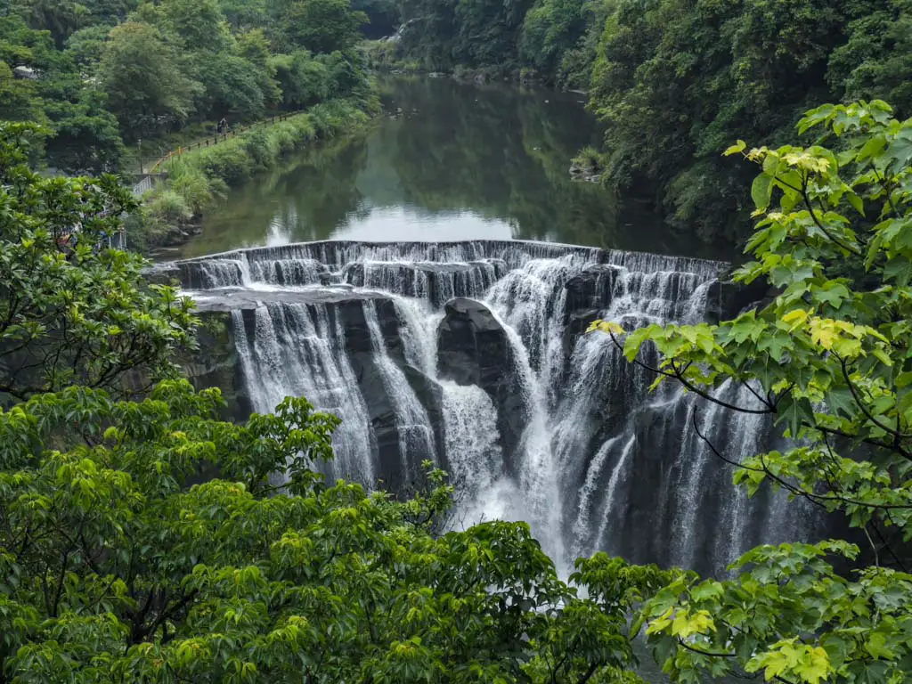 view of shifen waterfall taipei taiwan - laugh travel eat