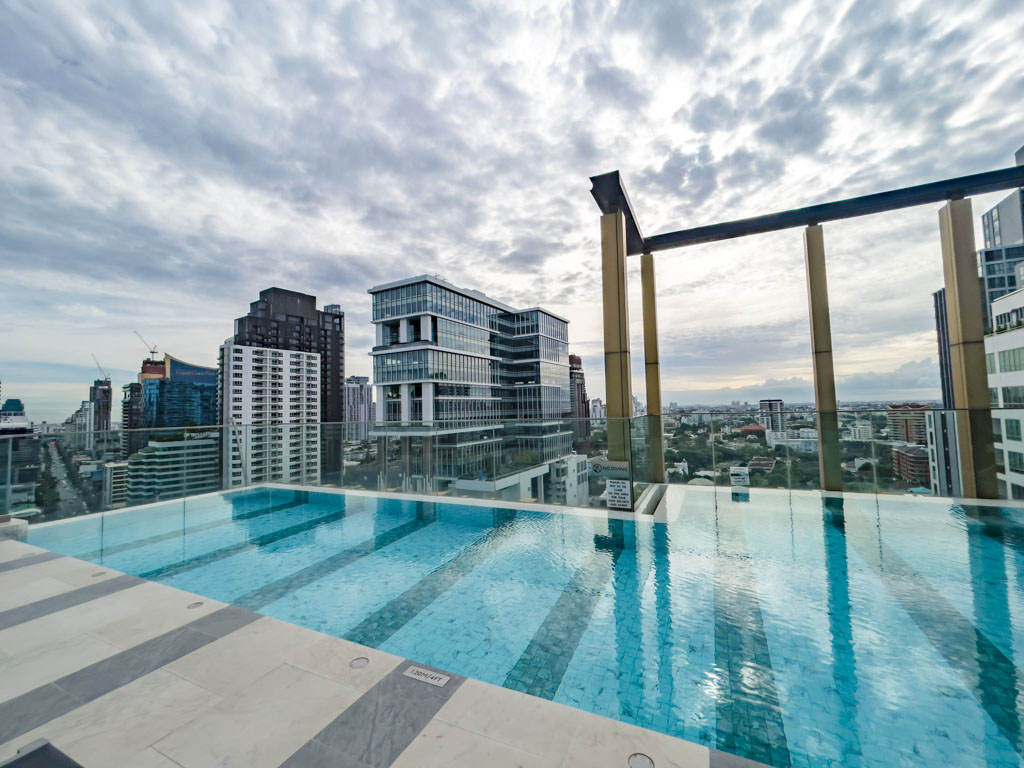 swimming pool staybridge thong lor suites hotel bangkok thailand - laugh travel eat