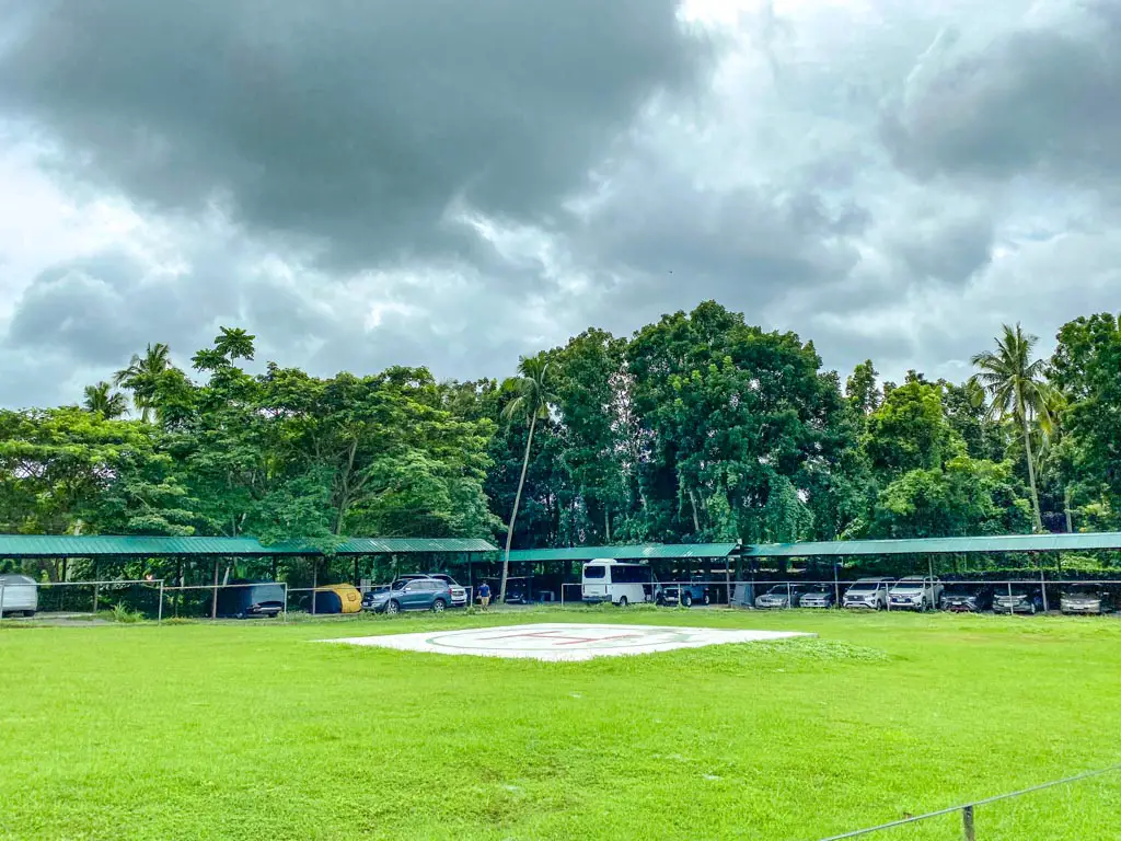 helipad the Farm at San Benito Philippines - laugh travel eat