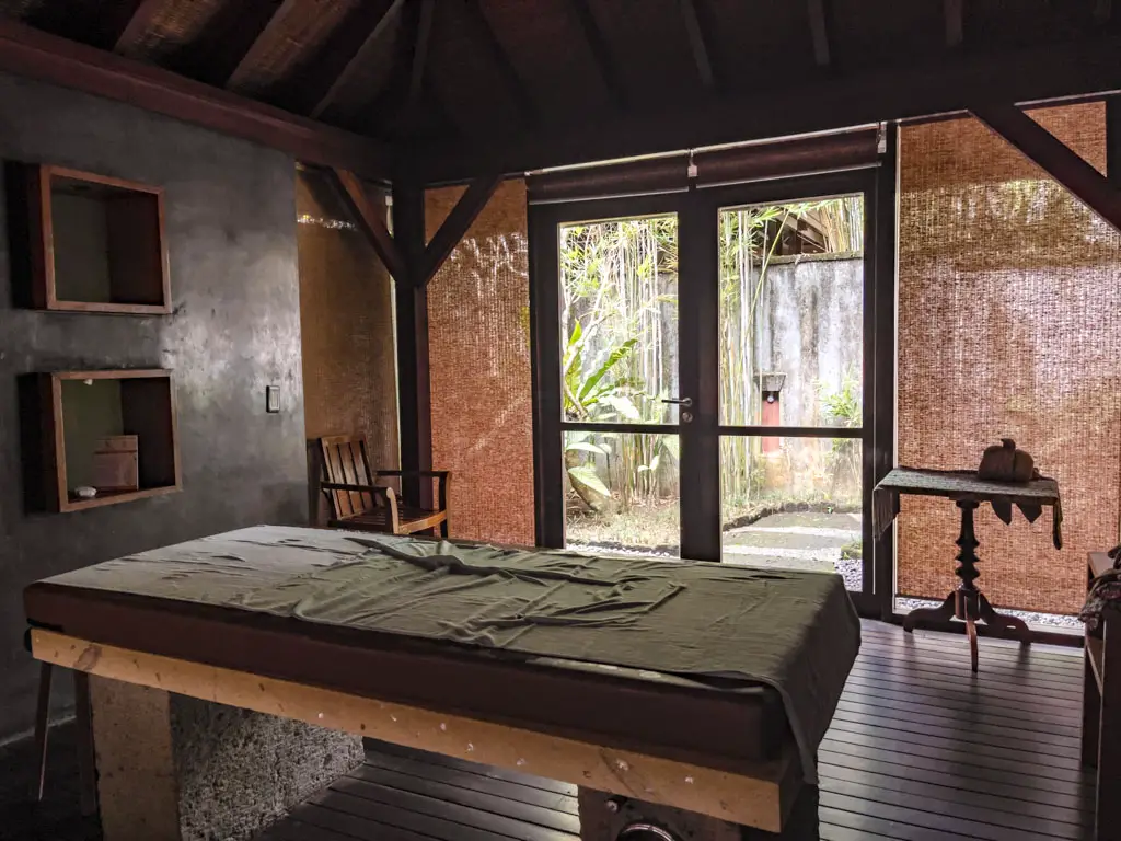 massage room healing sanctuary San Benito Philippines - laugh travel eat