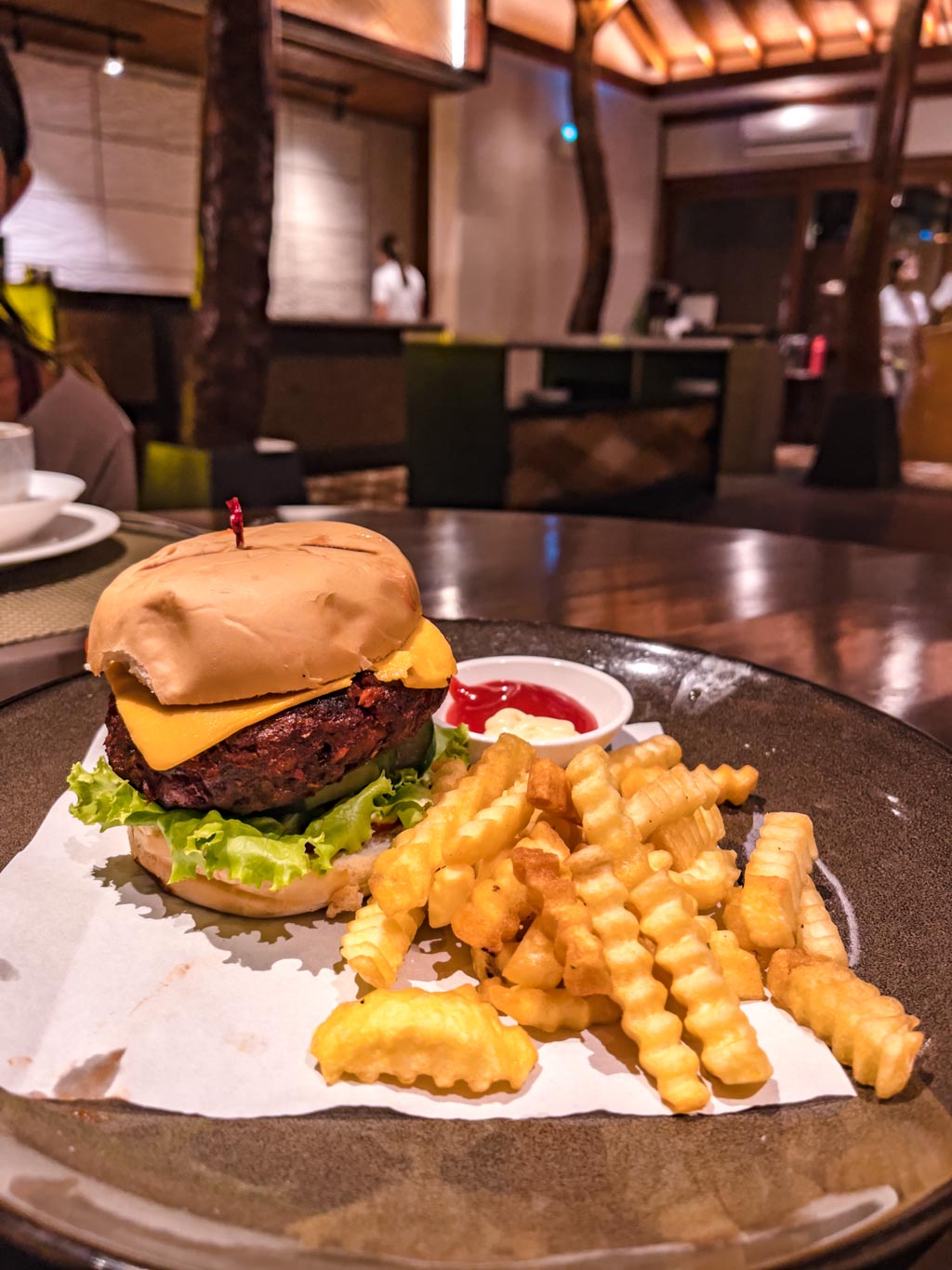 veggie burger ALIVE! Eatery Farm at San Benito Philippines - laugh travel eat