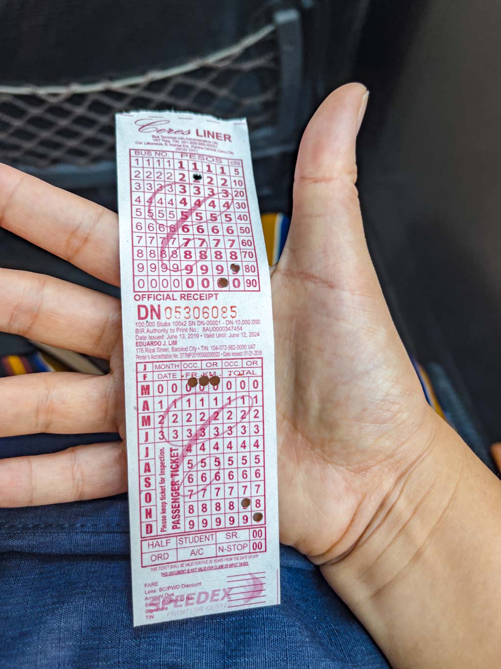 on bus ticket inspection cere bus cebu city to moalboal bus bato via barili cebu south bus terminal cebu city cebu philippines - laugh travel eat