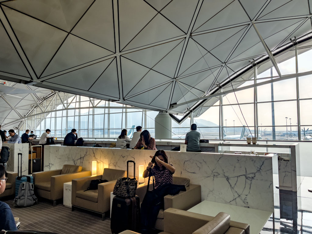 Fiji Airways cathay pacific first class lounge hong kong airport - laugh travel eat