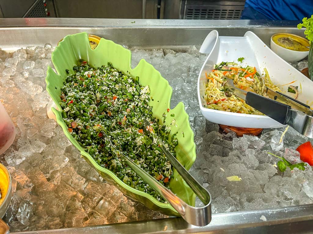 buffet lunch Calendonian Sky Captain Cook Cruise Fiji - laugh travel eat