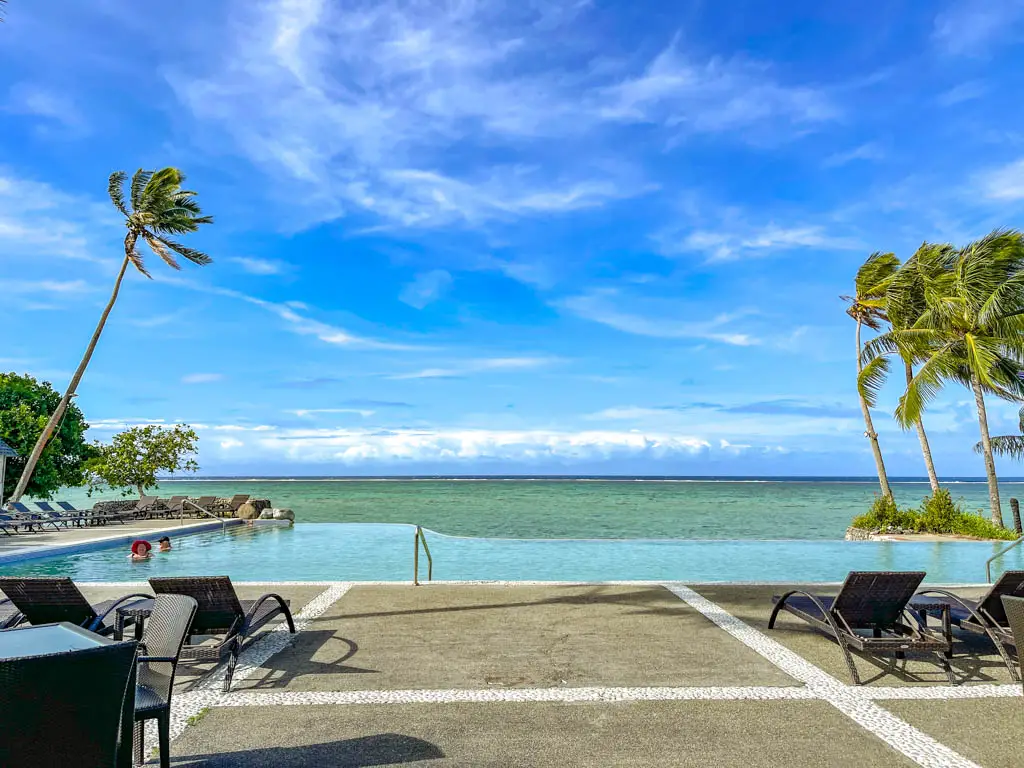 infinity pool at Reef Wing Shangri-la yanuca island coral coast Fiji - laugh travel eat