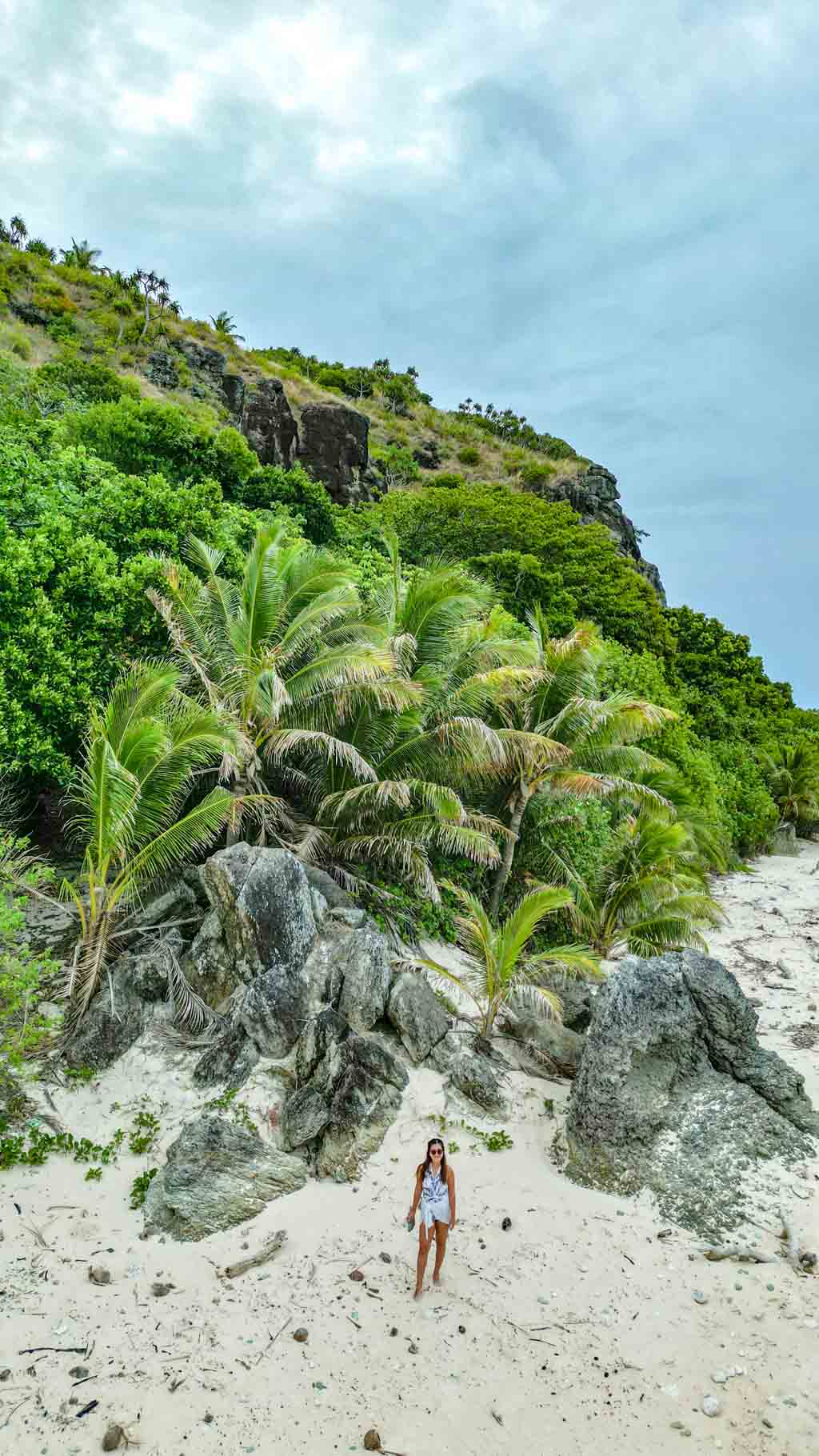 survival game beach Calendonian Sky Captain Cook Cruise Fiji - laugh travel eat