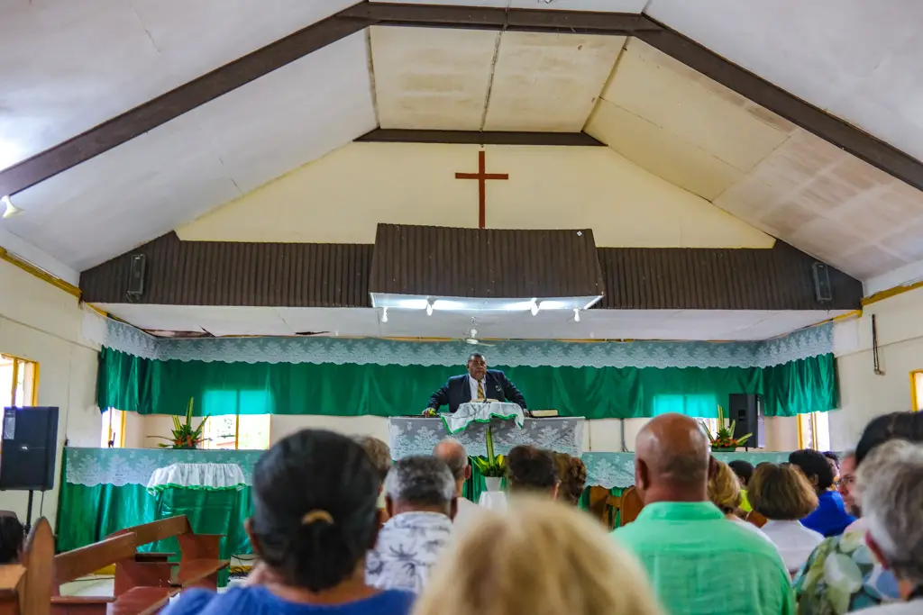 village and church visit Calendonian Sky Captain Cook Cruise Fiji - laugh travel eat-3