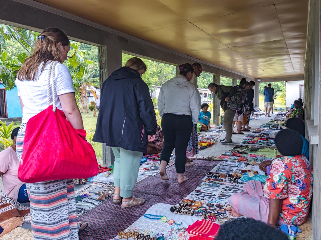 village and school visit Calendonian Sky Captain Cook Cruise Fiji - laugh travel eat