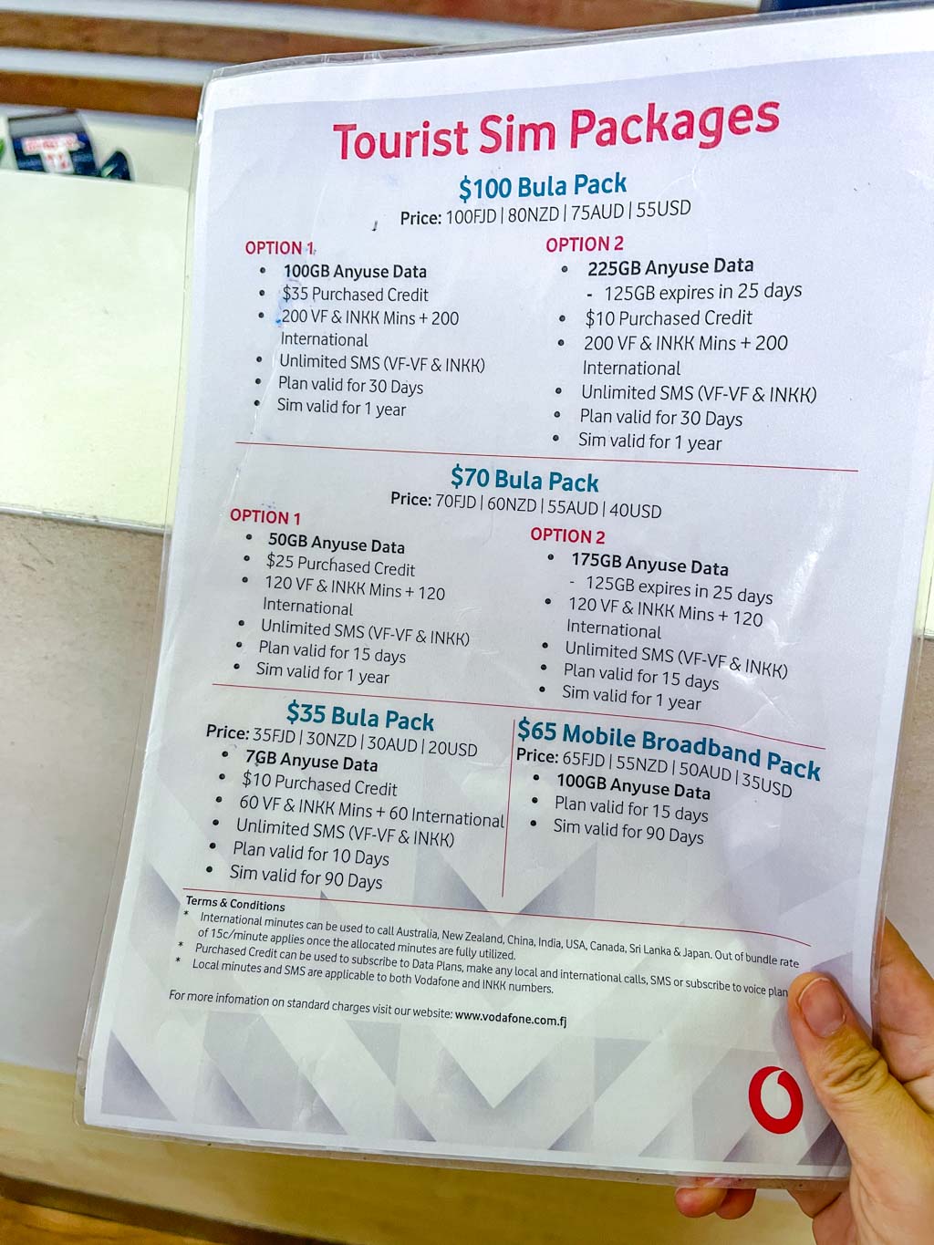 vodafone tourist package Nadi International Airport Nadi Fiji - laugh travel eat