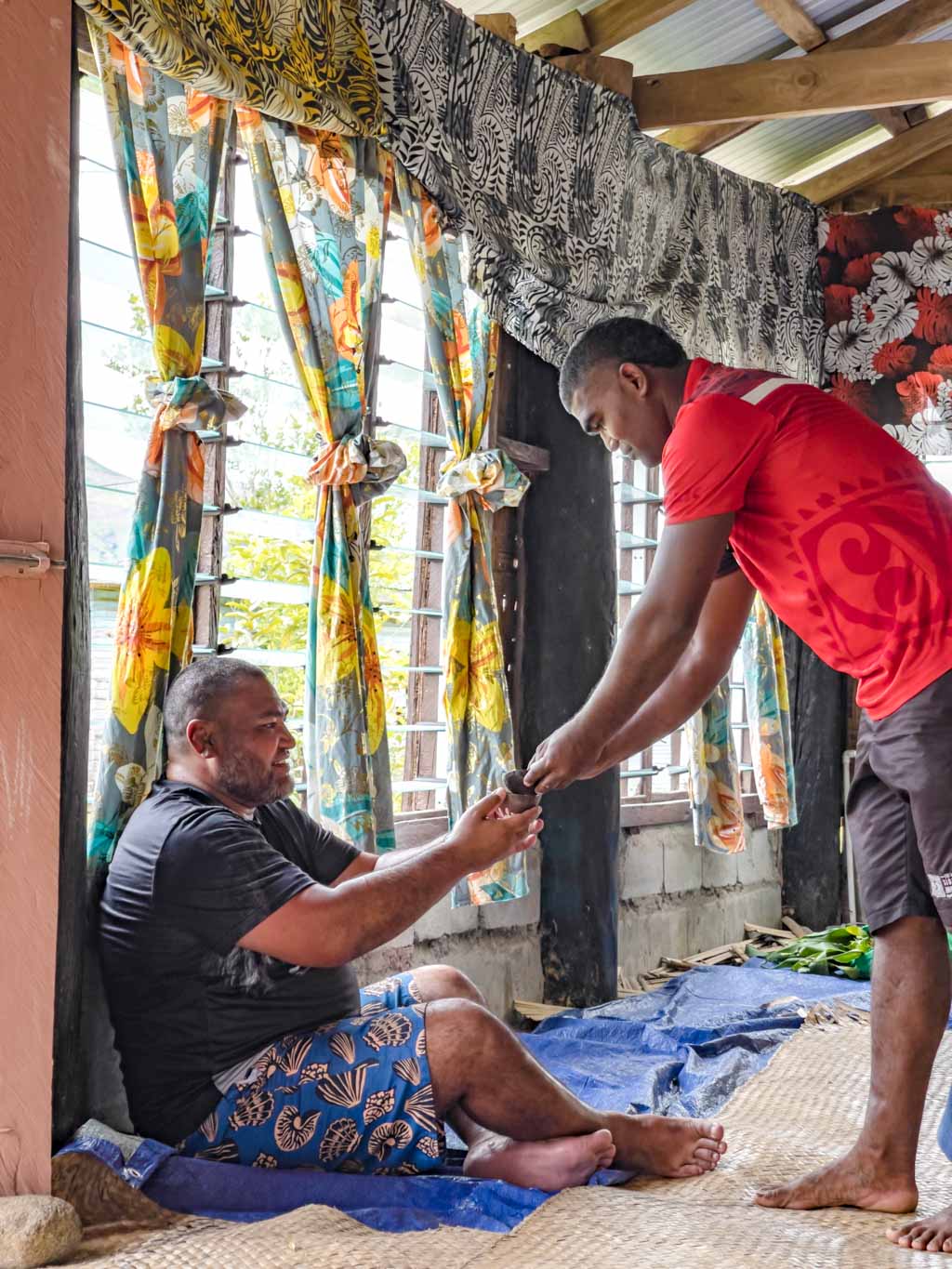 welcome ceremony with kava village visit river safari Sigatoka Fiji - laugh travel eat-3