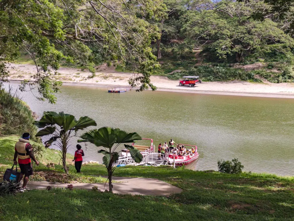 boat ride up river safari Sigatoka Fiji - laugh travel eat