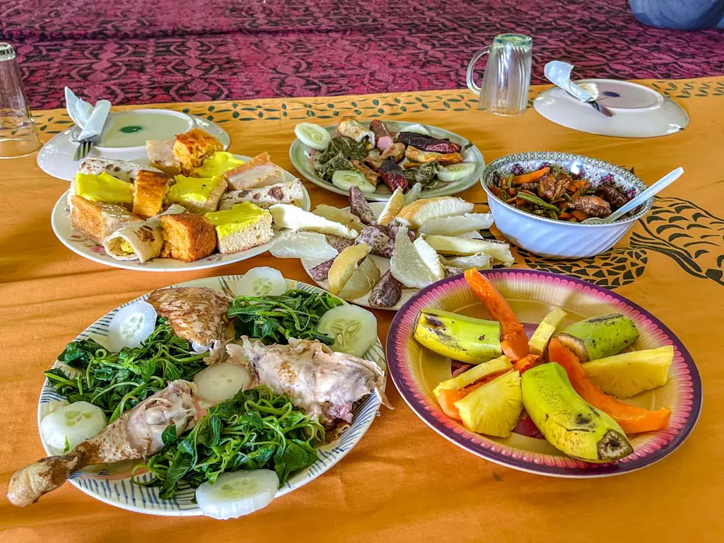 lunch at nalebaleba village visit river safari Sigatoka Fiji - laugh travel eat