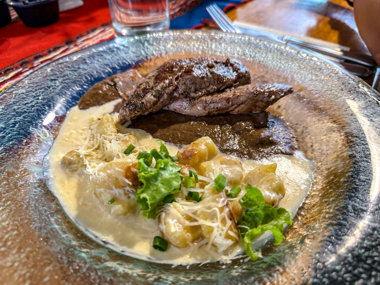 Chullos Craft Beer Restaurant machu picchu day 5 Alpaca Expeditions Salkantay Trek Cusco Peru - laugh travel eat