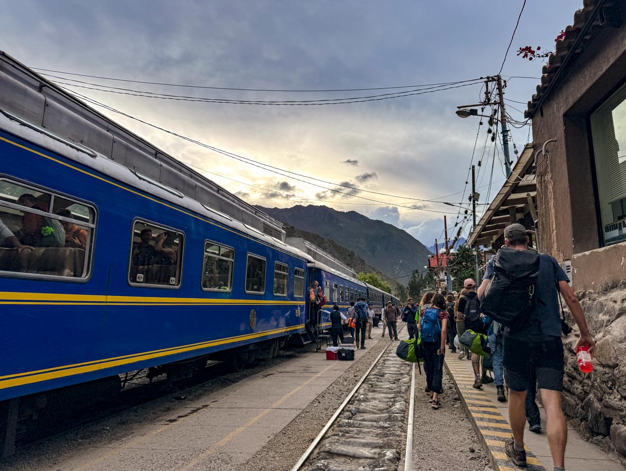 Train to Ollantaytambo machu picchu day 5 Alpaca Expeditions Salkantay Trek Cusco Peru - laugh travel eat