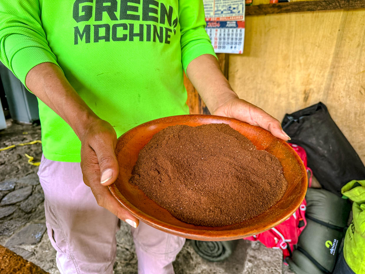 coffee processing coffee farm on inca trail day 3 Alpaca Expeditions Salkantay Trek Cusco Peru - laugh travel eat