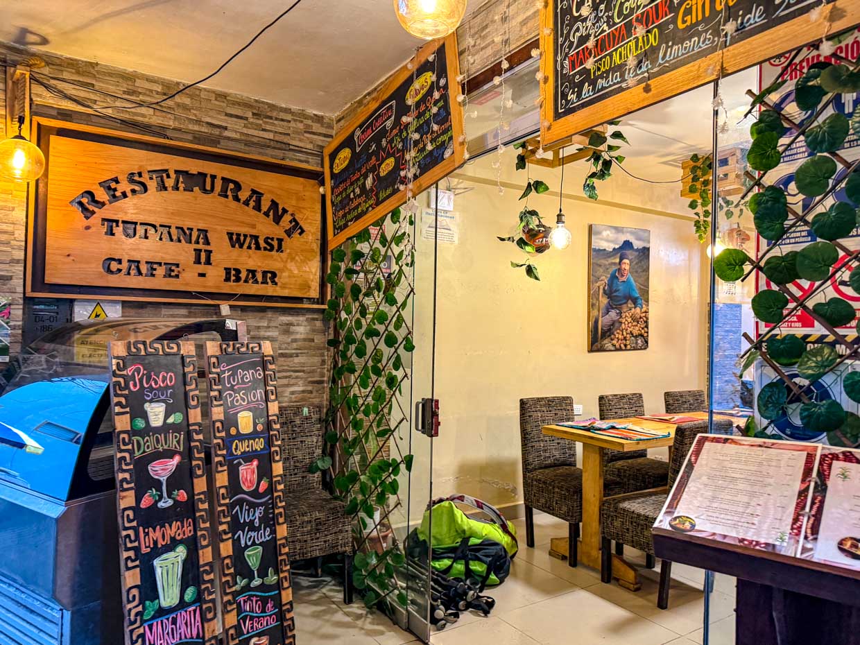 dinner at Aguas Caliente day 4 Alpaca Expeditions Salkantay Trek Cusco Peru - laugh travel eat