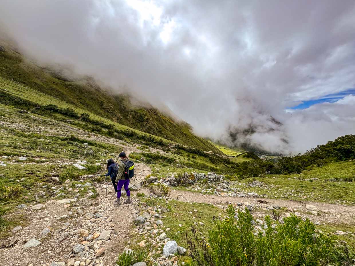 hike down from humantay lake day 1 Alpaca Expeditions Salkantay Trek Cusco Peru - laugh travel eat
