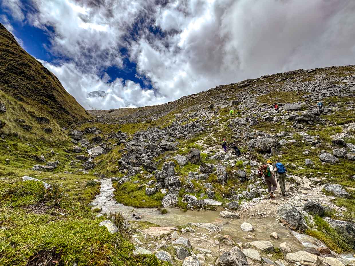 hike to Salkantay Pass day 1 Alpaca Expeditions Salkantay Trek Cusco Peru - laugh travel eat